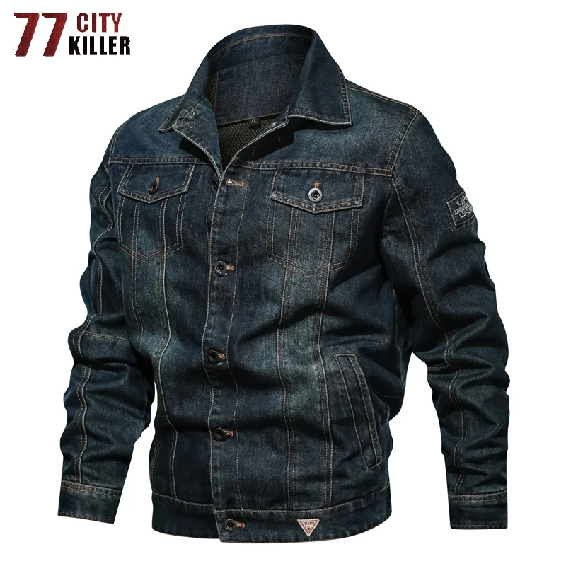 High Quality Denim Jacket Men Spring Casual Streetwear Mens Jackets and Coats Fashion Cowboy Designer Clothes Jackets Size L-6XL High Quality Denim Jacket Men Spring Casual Streetwear Mens Jackets and Coats Fashion Cowboy Designer Clothes Jackets Size L-6XL