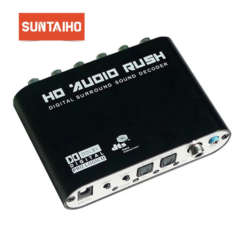 

DTS Digital Audio decoder 5.1 Audio Decoder to RCA DTS AC3 Digital to 5.1 Digital to Analog Audio Decoder with USB for PS3,DVD