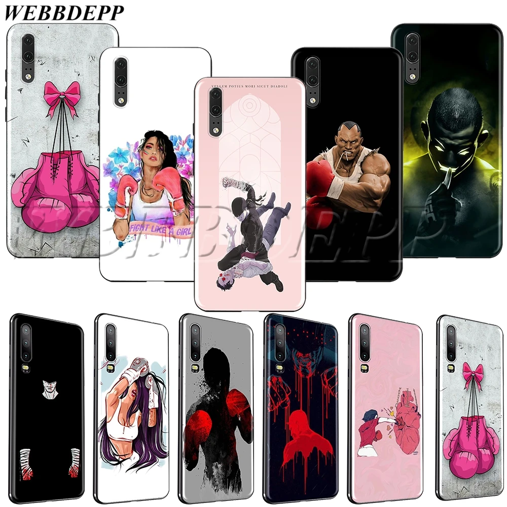 

WEBBEDEPP Boxing Girl Gloves TPU soft case for Honor 6A 7A 7C 7X 8 8X 8C 9 10 Lite Pro Note