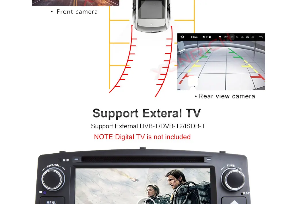 Top 2 Din Android 8.0 Car DVD Player For Toyota Corolla E120 BYD F3 2000 2005GPS Radio Multimedia Stereo Navigation Wifi OBD2 16