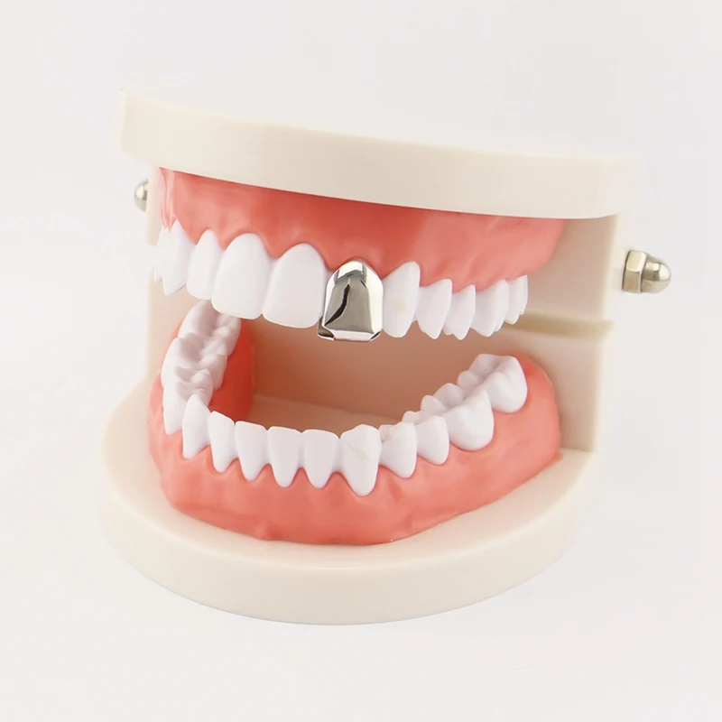 Хип хоп золотые зубы Grillz Топ и низ грили зубные рот Панк шапки Косплей вечеринка