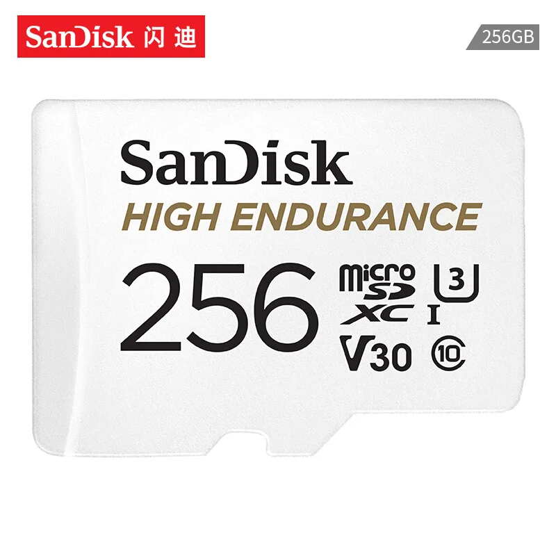 Карта памяти SanDisk высокая выносливость видео мониторинг 32 Гб 64 Гб MicroSD карта SDHC/SDXC класс 10 U3 V30 TF карта для видео мониторинга - Емкость: 256 ГБ