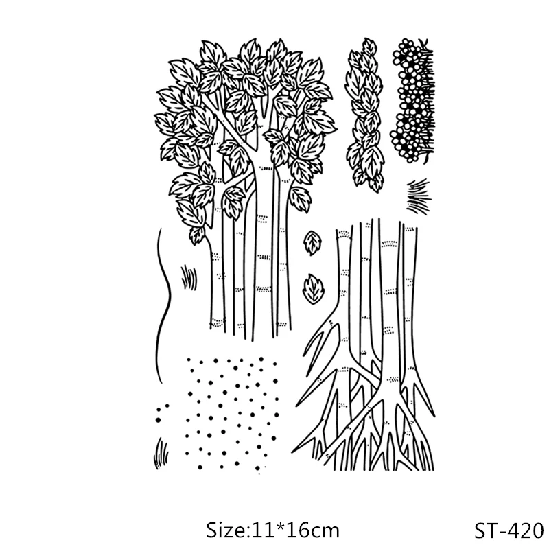 

A tree/Tree root Transparent Silicone Clear Stamps/seal for DIY Scrapbooking/Card Making/Photo Album Decoration Supplies