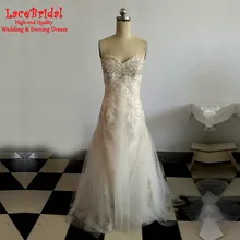 Plus Size Real Elegant A Line Sweetheart Beaded Silver Lace Wedding Dresses 2016 Long Bridal Gowns vestidos de noivas BLW21