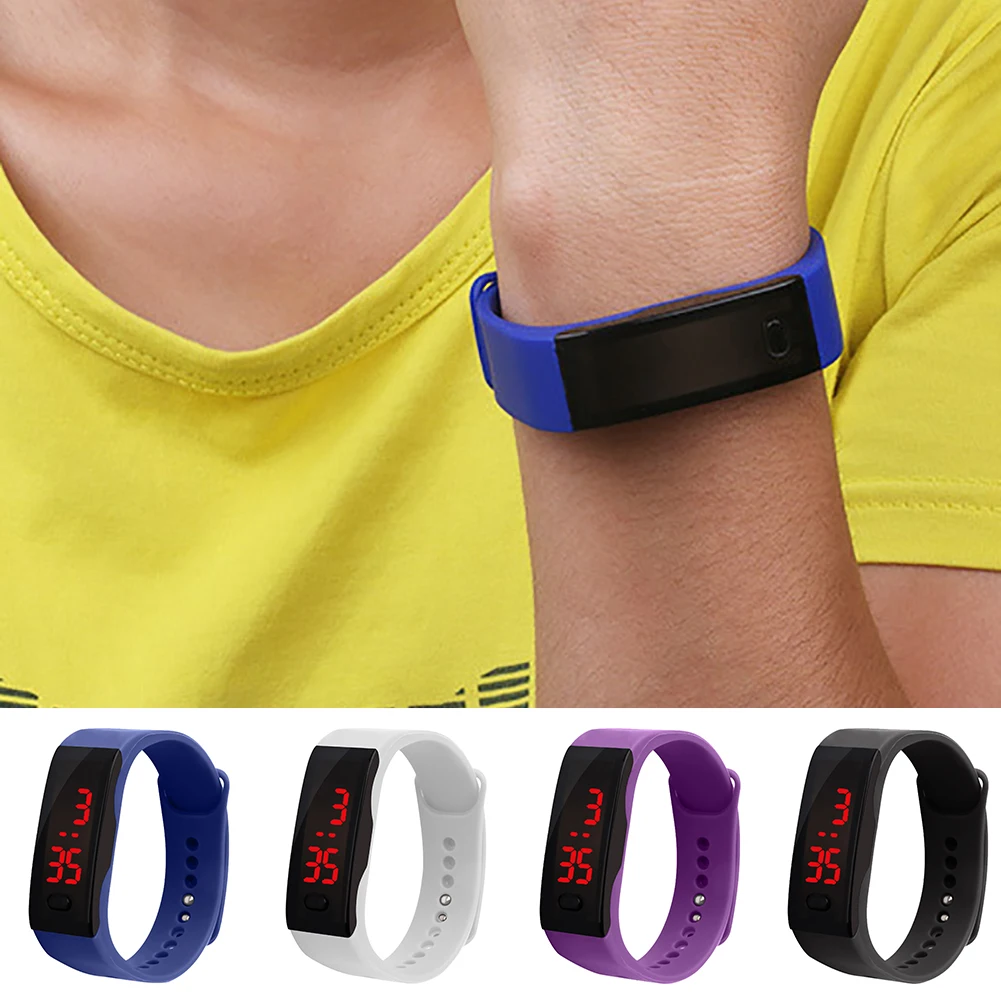  Fashion Top Brand Luxury Unisex Backlight Date Display Digital Wrist Watch Waterproof Smart Bracelet 