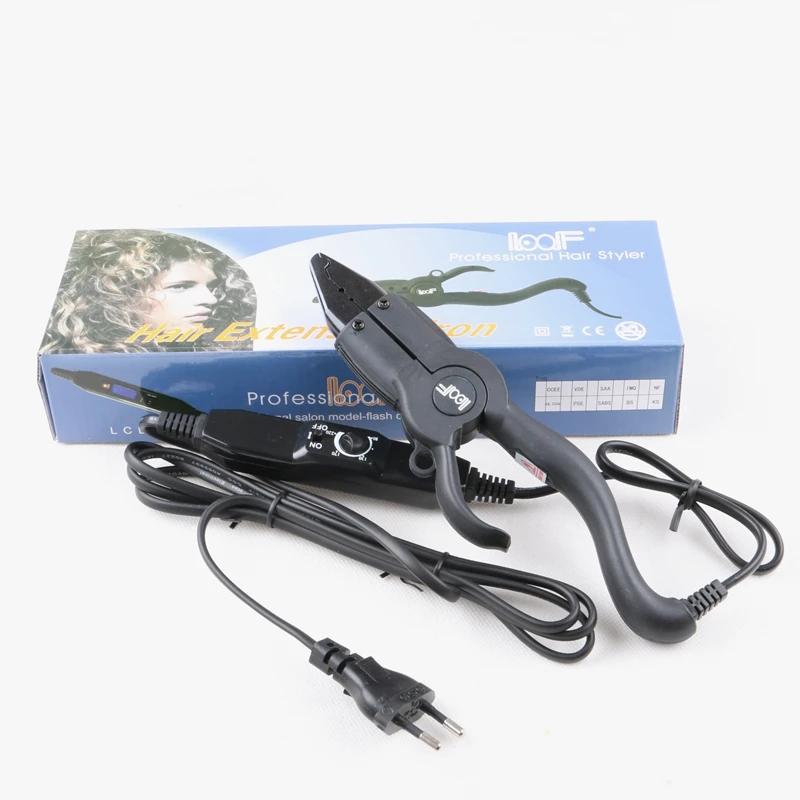 1pcs LOOF Temperature Control Hair Extension Fusion Iron Connector U Tip Keratin Bonding Tools Professional Salon Use