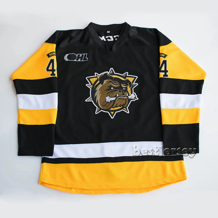 

Kowell hamilton bulldogs #44 MacKenzie Entwistle Stitched Hockey Jersey