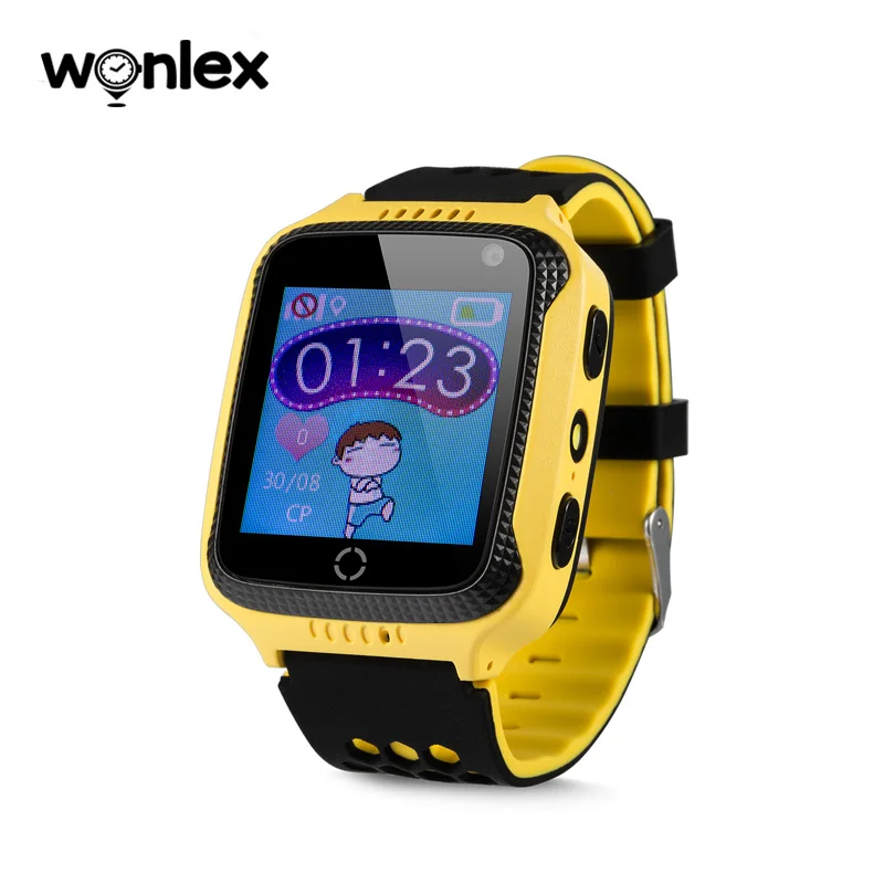 Wonlex GW500S Android iOS умные часы детские gps трекер с SOS вызовом 1,44 ips сенсорный экран монитор сна Детские умные часы - Цвет: GW500S-Orange