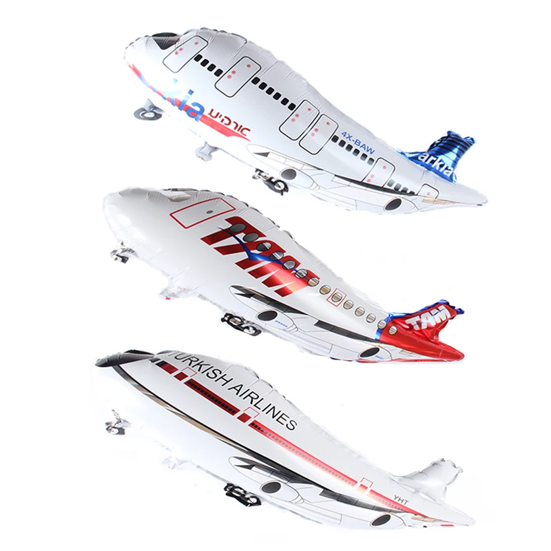 

5pcs 69.5*33cm Cartoon Aircraft balloon Aluminum film Balloon Birthday Party Decoration Inflatable Balloons Celebration Supply