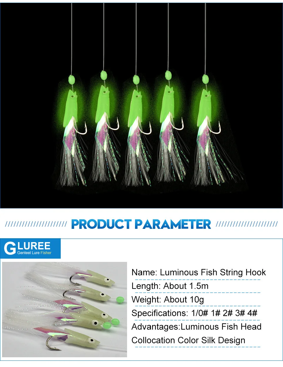 GLUREE-5PCSLot-10#-1#-2#-3#-4#-Luminous-Fish-Head-String-Hook-Soft-Fishing-Hooks-Rigs-Fake-Lure-Hook-Sea-Fishing-Tackle_03