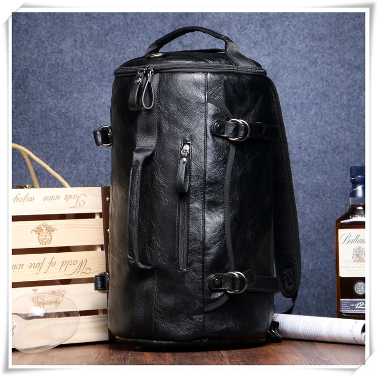 Новый вёдра рюкзаки сумки мужские сумки с двойными лямками для плеч, мягкая искусственная кожа рюкзаки большой вместимости модные