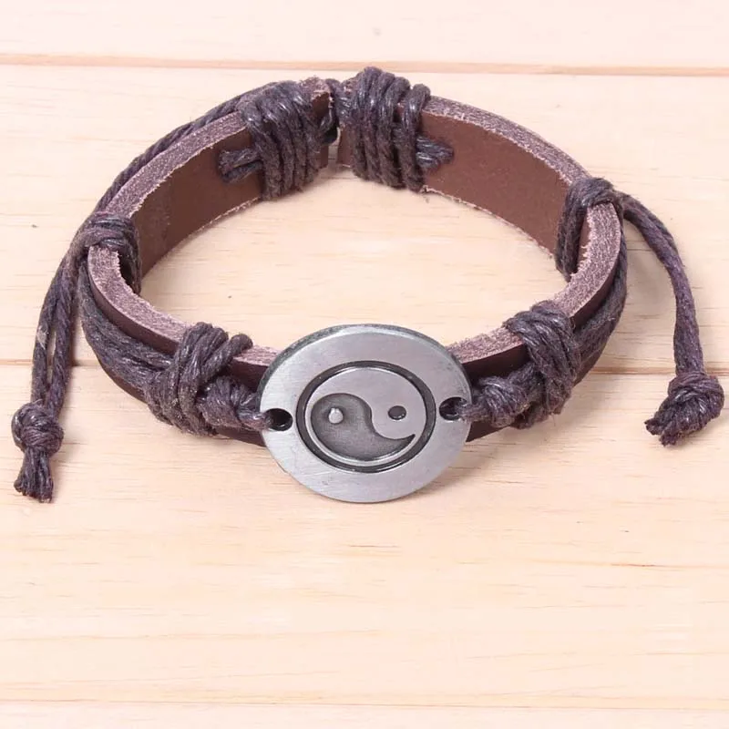 Vintage Leather Bracelet Women Twine Genuine Vintage Leather Bracelet Women Twine Genuine Artificial Cuff For Men Pulsera Lederen Armband In Charm Bracelets From Jewelry