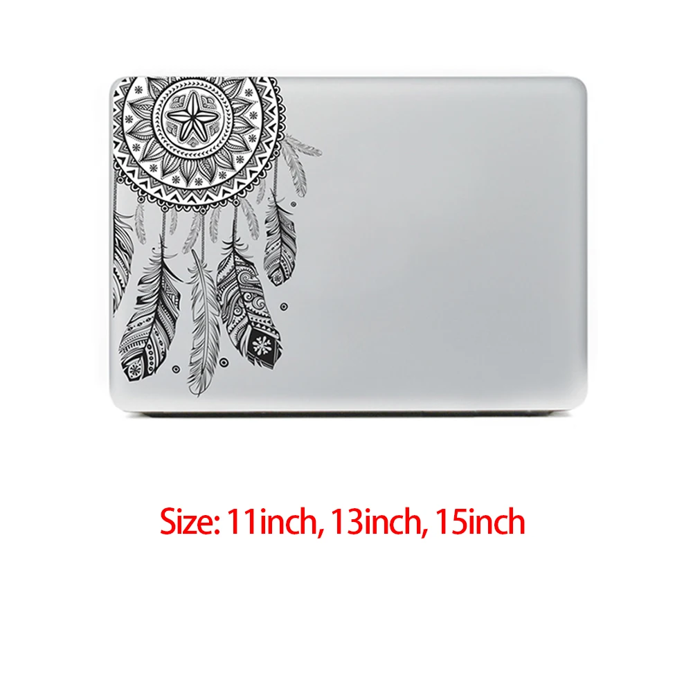 Fashion Design Beautiful plumage Decals Paster Emblazonry Sticker For MacBooks Flowers Laptop Skin Sticker 11/13/15 Inch