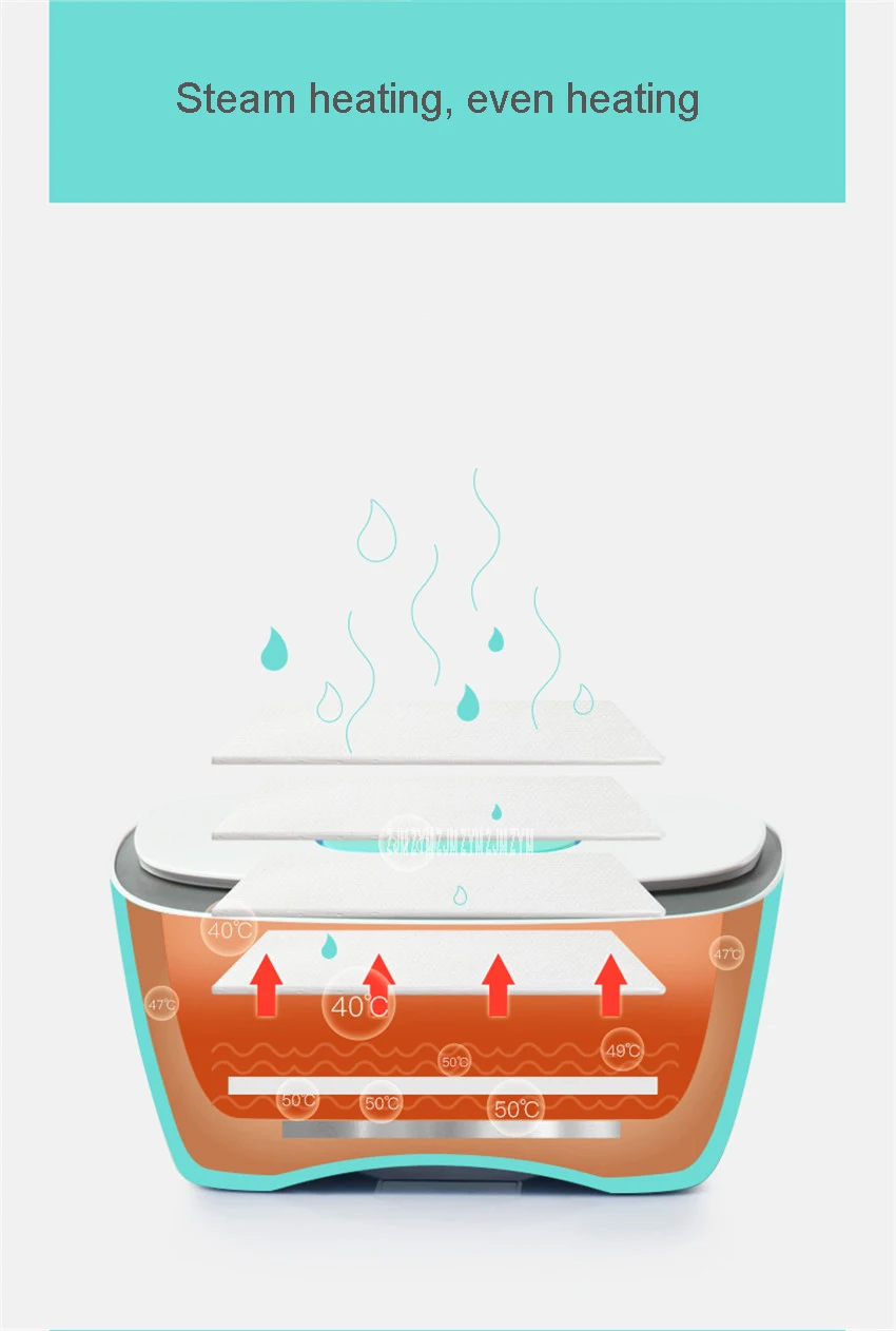 Description Picture 6 of itemXB-8301 Baby wipes heater Wet Towel Dispenser thermostat warm wet baby wipes machine heating insulation humidor box ABS Material