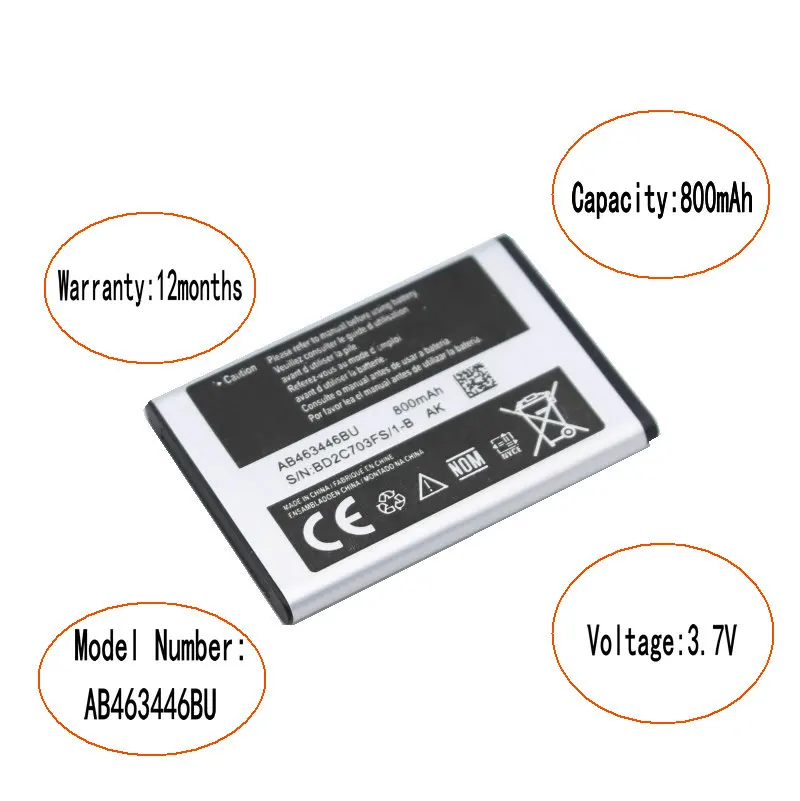 iSkyamS 10pcs 800mAh AB463446BU Replacement Battery For Samsung SGH GH E251 E258 E350 E428 E500 X208 E900 E908 C512 X630 X680 | Мобильные