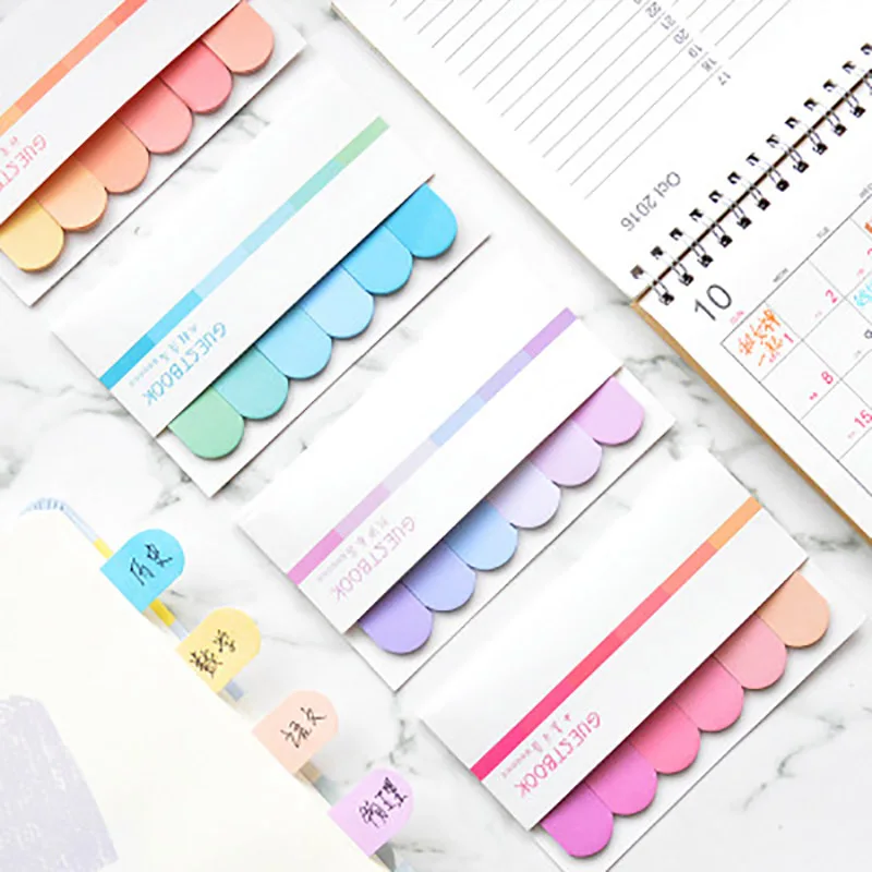 

4PCS Cute Kawaii Memo Pad Sticky Notes Sticker index Posted label sticker Notepads office & school supplies sticker set