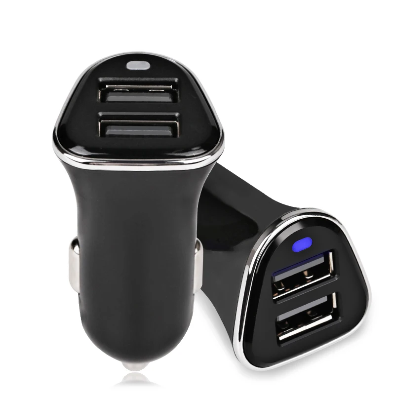 5V 3.4A Dual USB Phone Car Charger Cigarette Lighter Adapter Led