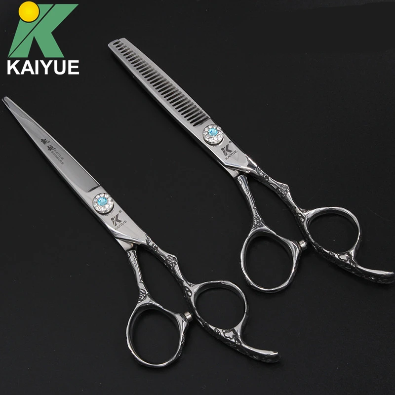 

2 Pieces Cutting and Thinning Scissors Set Brand New Hairdressing Scissors Barber Shears Tijeras Pelo Salon XK08-60-T