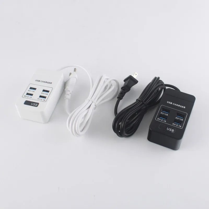 Универсальное сетевое зарядное устройство с 4 портами USB адаптер 5 В/2 1 а кабелем