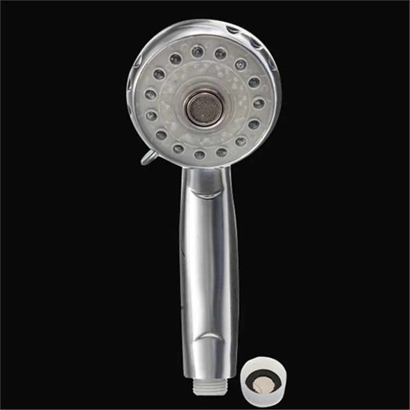 Günstige Niedrigsten Preis Einstellbare 3 Modus 3 Farbe LED Dusche Kopf Temperatur Sensor RGB Bad Sprinkler Badezimmer Produkt