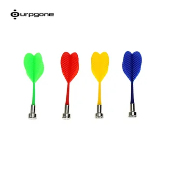 

Ourpgone 3Pcs/lot 4 Colors Bullseye Target Game Plastic Dart Wing Magnetic Darts for Two-Sided Magnetic Board