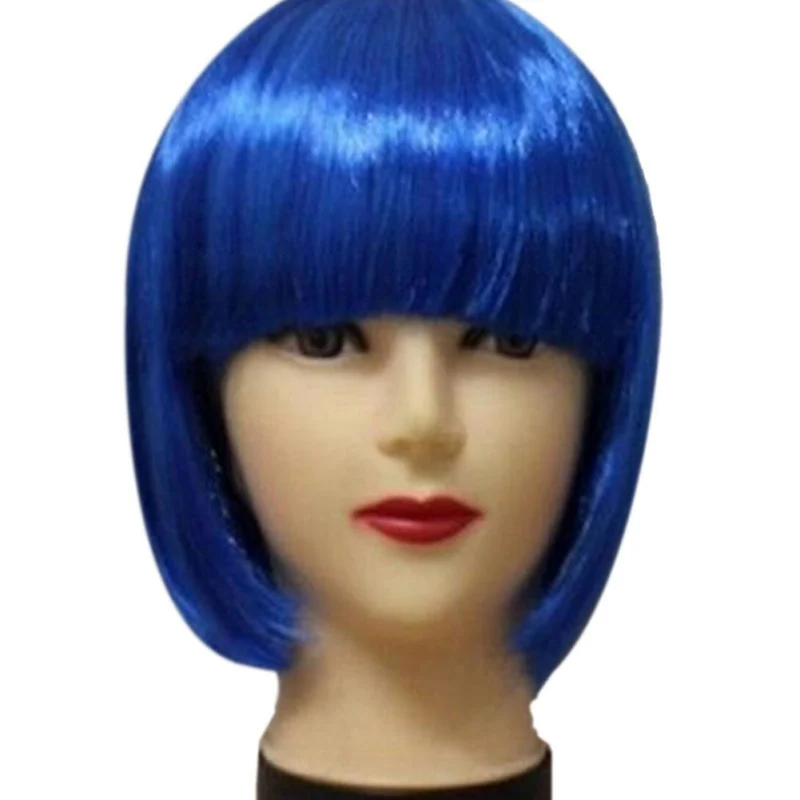 

New Women Short BOB Hair Wig Straight Bangs Cosplay Party Stage Show 13 Colors