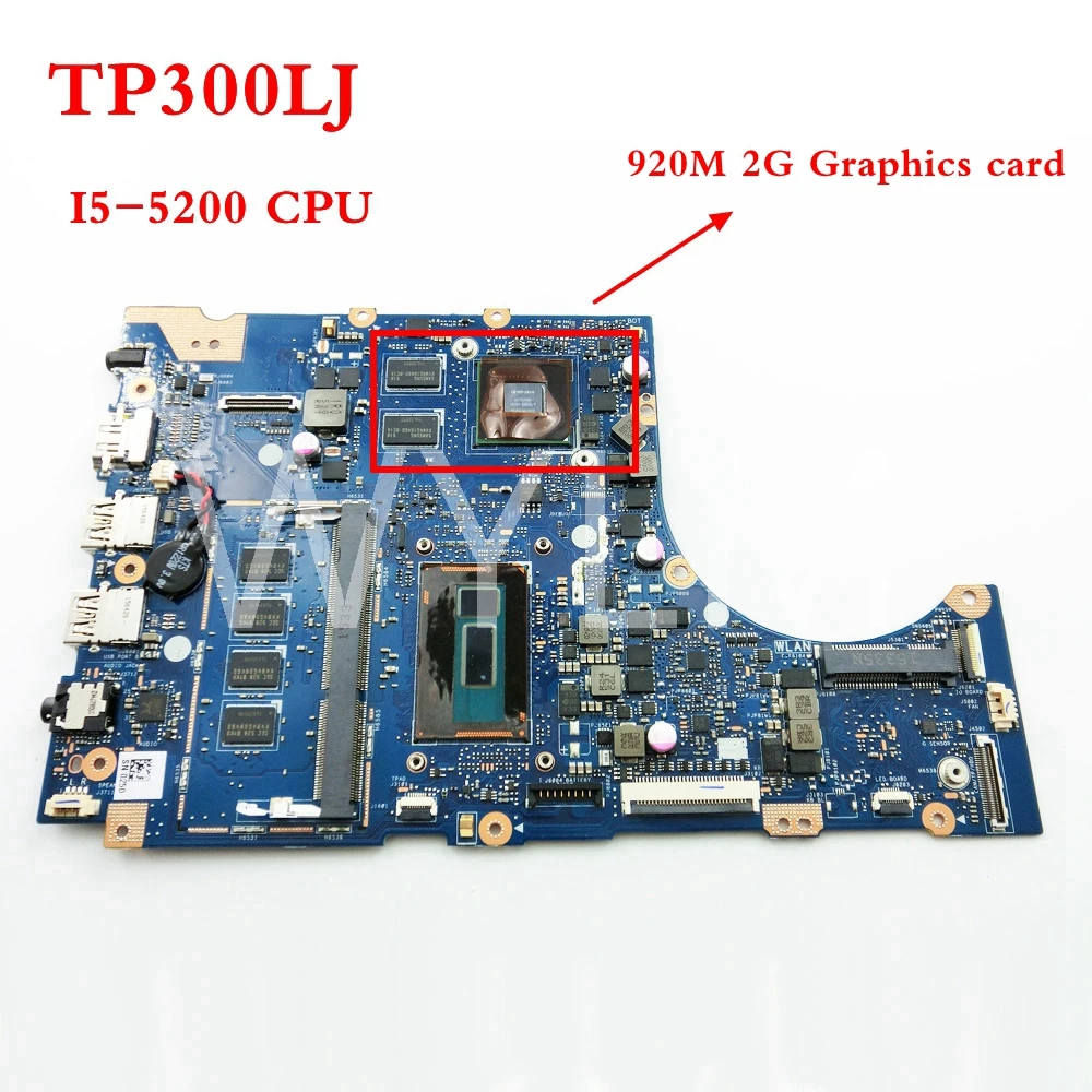 

TP300LJ With 920M 2GB I5-5200CPU 4GB RAM mainboard For ASUS TP300LA TP300LJ TP300 Q302L Q302LA laptop motherboard Tested