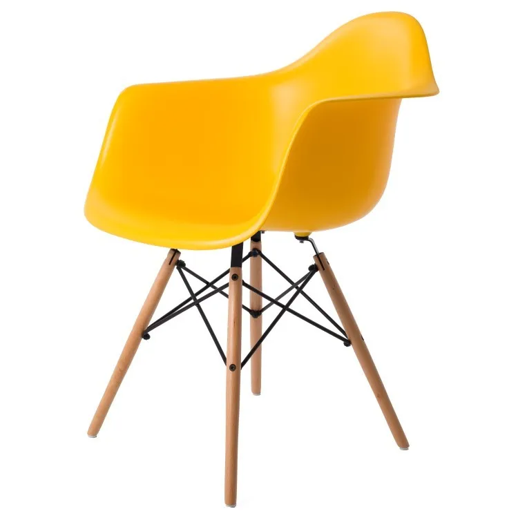 Современные Дизайн столовая кресло/Пластик и дерева кресла столовой/Лидер продаж Современная Столовая Председатель/Современные Дизайн дома Популярные мебель - Цвет: Yellow