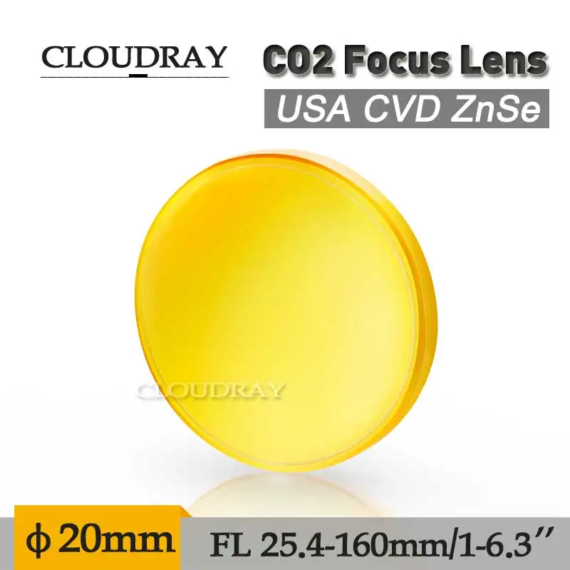 

Cloudary USA ZnSe Laser Lens for CO2 Cutting Diam 20mm FL 1" 1.5" 2.5" 2" 3" 4" 5" 6.3" CO2 Laser Engraving Cutting Machine