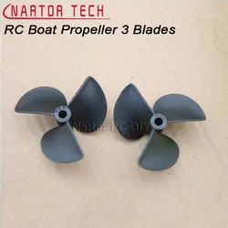 Пропеллер для лодки с радиоуправлением 3 лезвия нейлоновые пропеллеры для 3 мм/4 мм/4,8 мм вал жестокие 3 лезвия Пластик лопатки