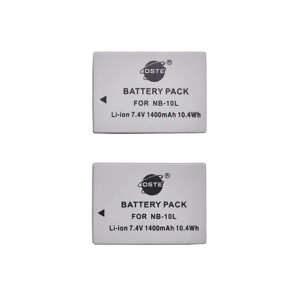 

DSTE 2PCS NB-10L Rechargeable Battery for Canon G1X G15 G16 SX40 SX50 G3 X SX60 HS Camera