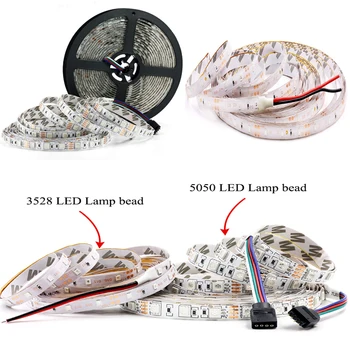 

5M 300Leds waterproof/not waterproof RGB Led Strip Light 5050 3528 DC12V 60Leds/M Fiexble Light Led Tape Home Decoration Lamp