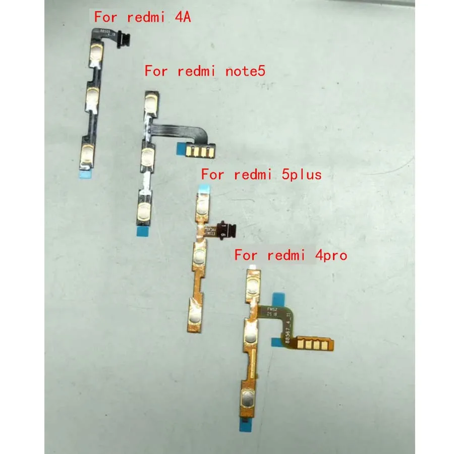 Power Volume Flex Cable For Xiaomi Redmi 4A 4pro note 5 5plus Power On