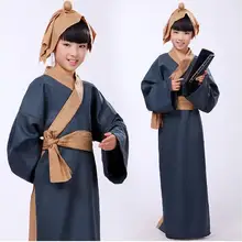0186) Cassic костюм Hanfu монастырь Древняя китайская литература поиск ученик костюмы дети древний студенты косплей