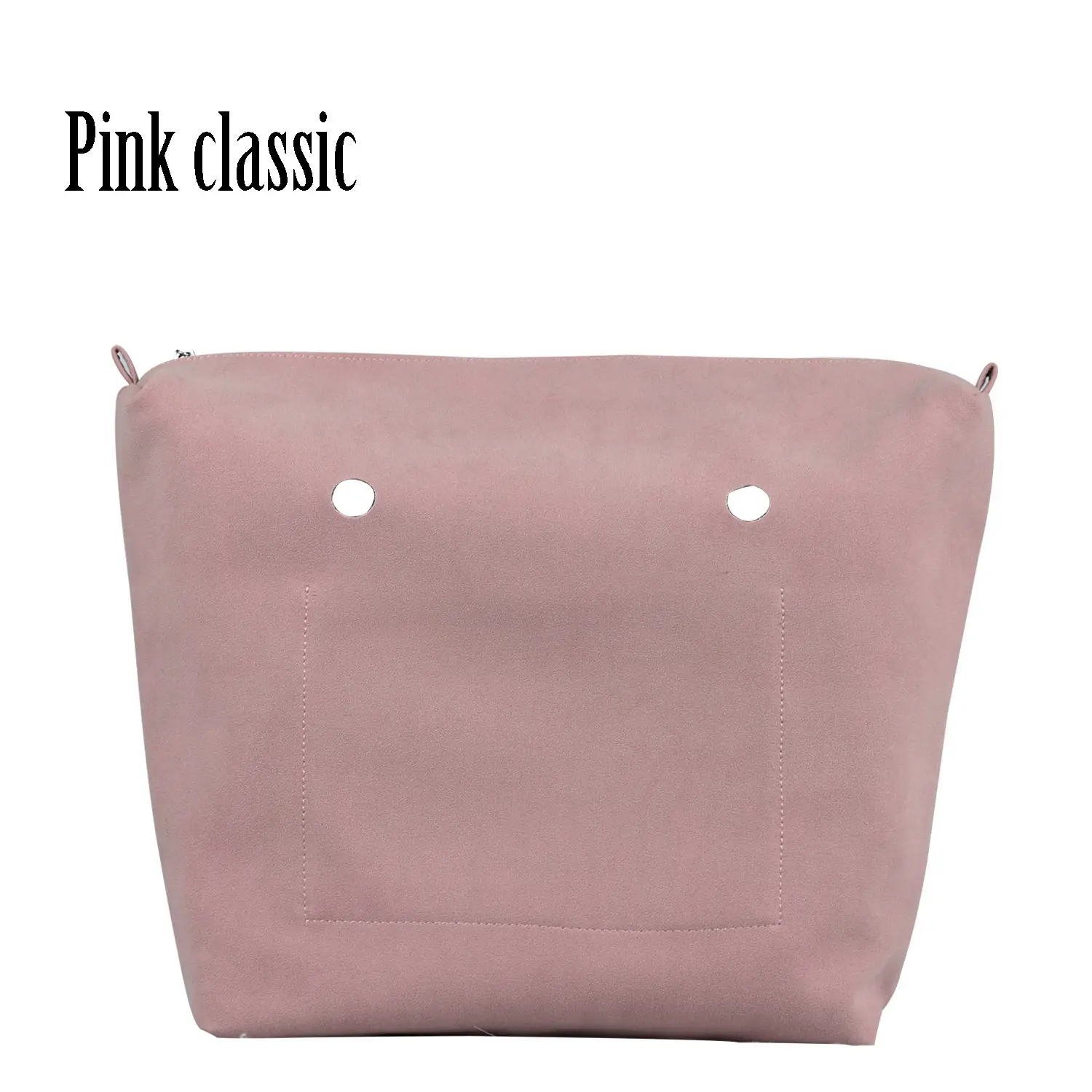 Huntfun Пу нубук матовая кожа водонепроницаемая внутренняя подкладка карман на молнии для Obag Классическая Мини Подкладка Вставка для O сумка - Цвет: pink classic