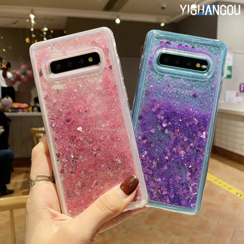 

Liquid QuickSand Hearts Case For Samsung Galaxy S10 Plus S10e S8 S9 S6 S7 Edge Note 9 8 5 4 3 A6 A7 A8 A9 2018 J8 J4 J6 Prime