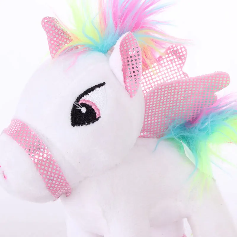 Miaoowa 1pc 15cm Lovely Cartoon Unicorn Plush toy Soft Stuffed Animal Baby Dolls Kids Toys Kawaii Bag Pendant Girl Birthday Gift