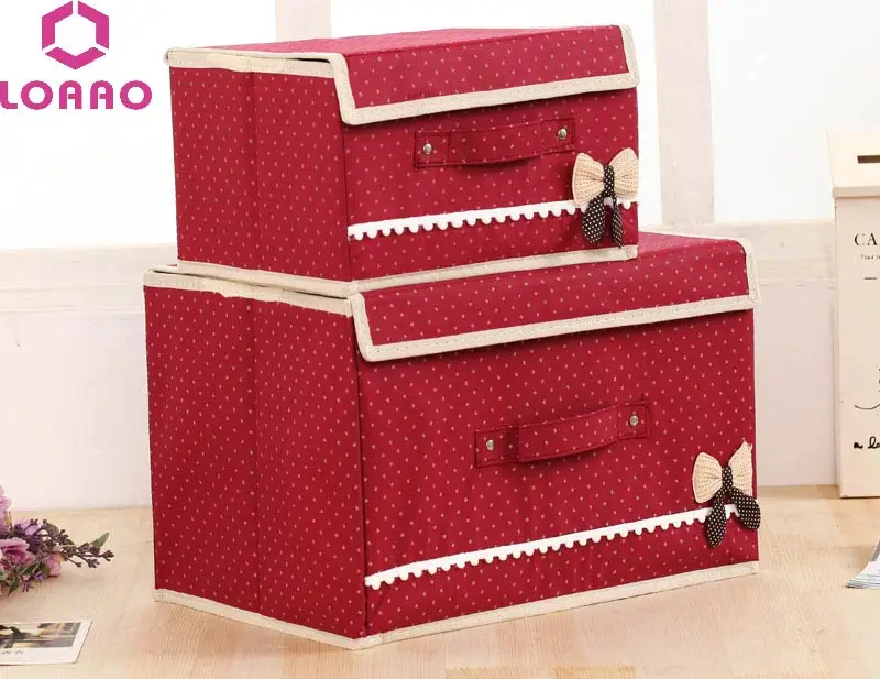 

LOAAO New Folding Home Storage Box Clothing organizer Bin Bra Underwear Necktie Sock Organizer Storage Boxes