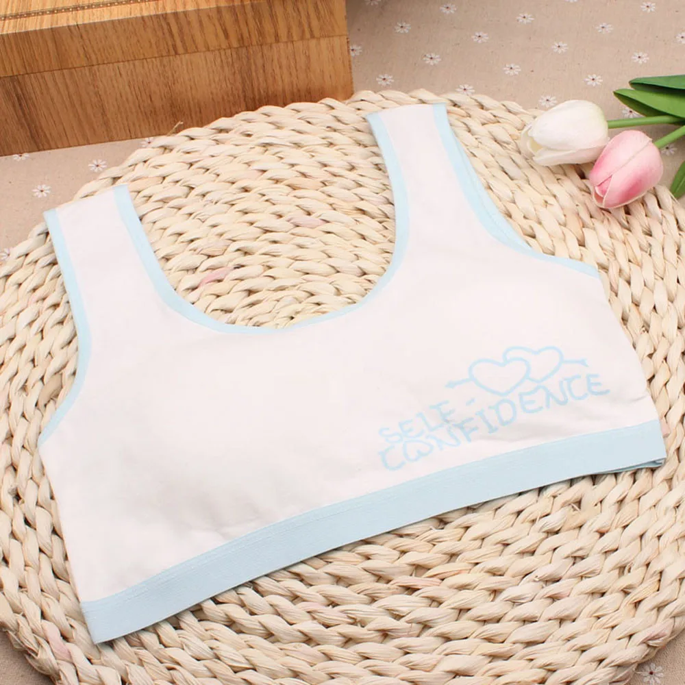 

2019 Teen Underwear Kids Girls Underwear Bra Vest Children Underclothes Sport Letter Print Clothes Kids Bras For Girls V23%