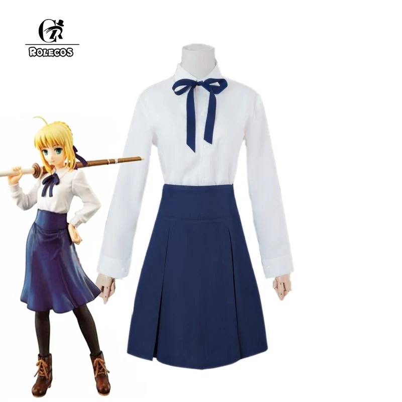 ROLECOS японская игра Косплей Fate Stay Night Altria Pendragon Костюм Saber женский для косплея| |