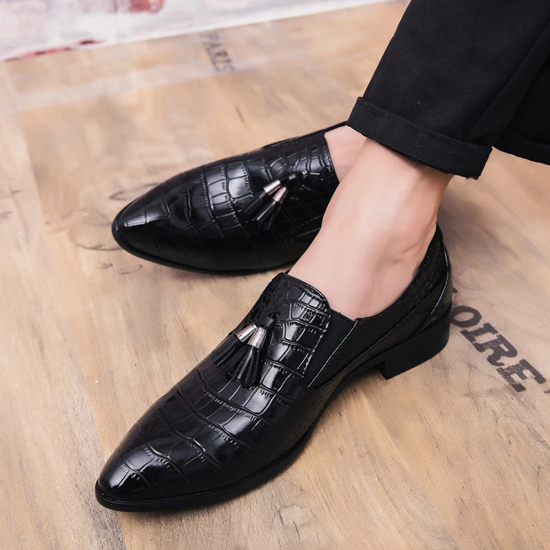 fashion snake skin leather shoes men luxury brand designer fish dress male footwear wedding italian brogue oxford shoes for men (19)