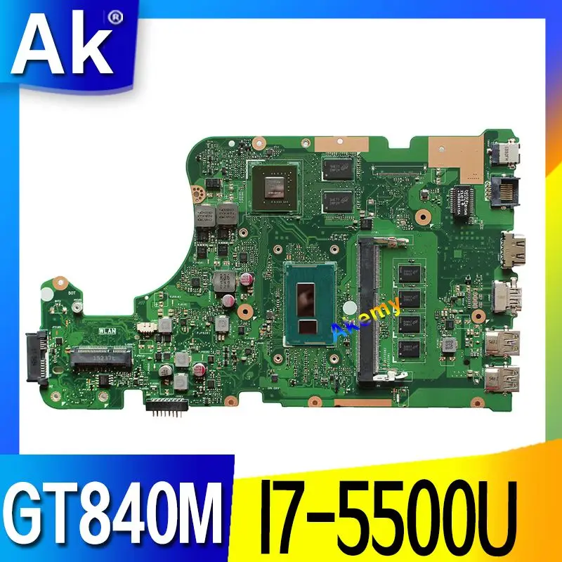 AK X555LD материнская плата для ноутбука ASUS X555LD X555LDB X555LA X555LB X555L X555 Тесты оригинальная материнская плата 4G-RAM I7-5500U GT840M