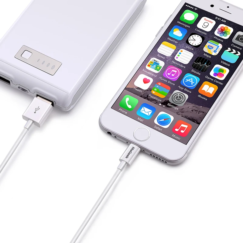 MaGeek 1,0 m/3.3ft кабели для мобильных телефонов MFi Lightning-USB кабель для iPhone 6 6s 5S iPad 4 mini Air 2 iOS 8 9 10