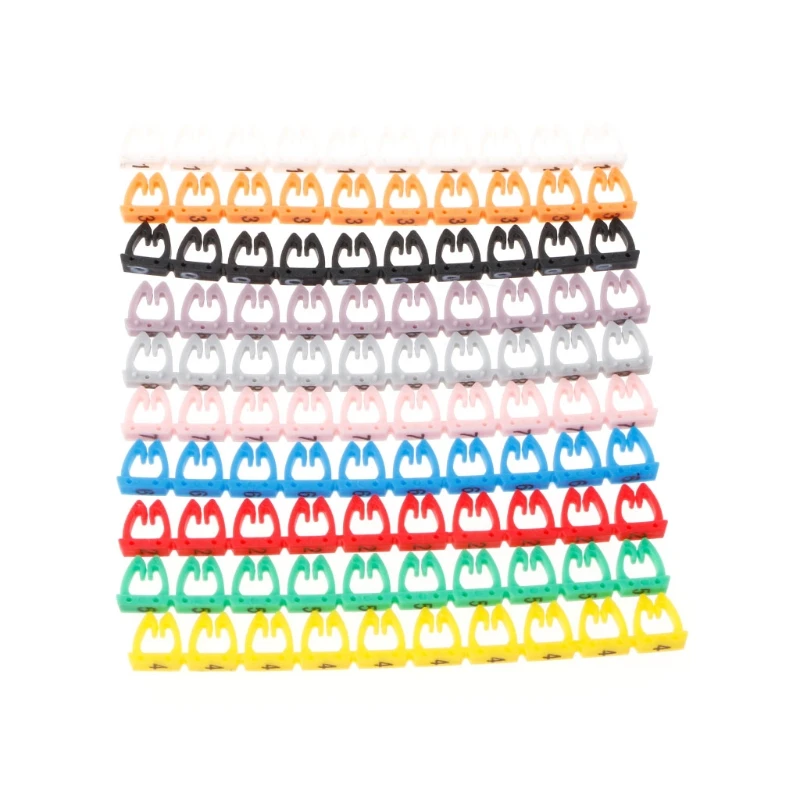 

100Pcs/Set Colorful Numeric Cable Label Mark For RJ45 RJ11 RJ12 Network Cable RULL.9