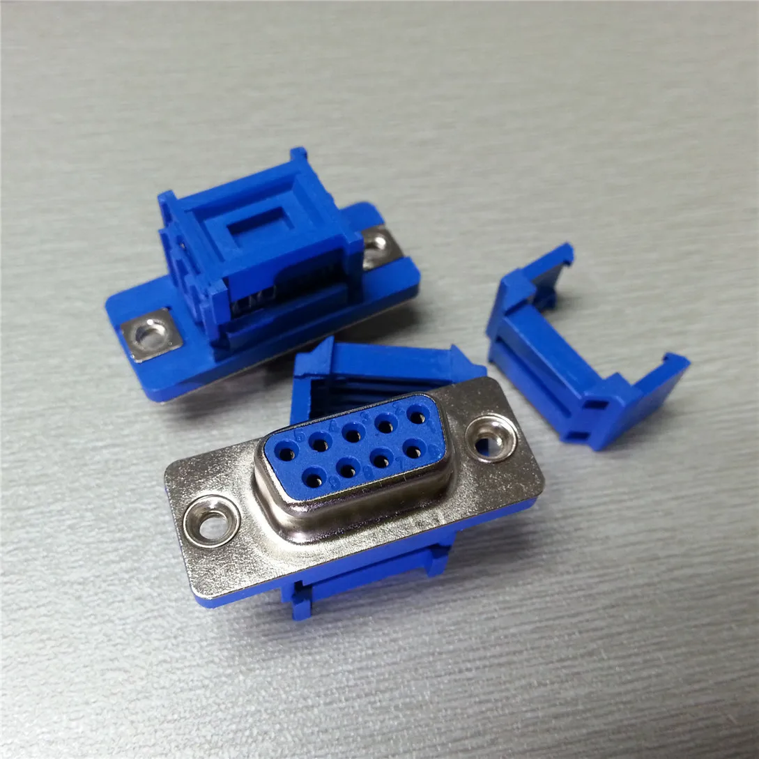 

5PCS DIDC9 DB9 feMALE serial port CONNECTOR IDC crimp Type D-Sub RS232 COM CONNECTORS 9pin socket 9p Adapter FOR ribbon cable