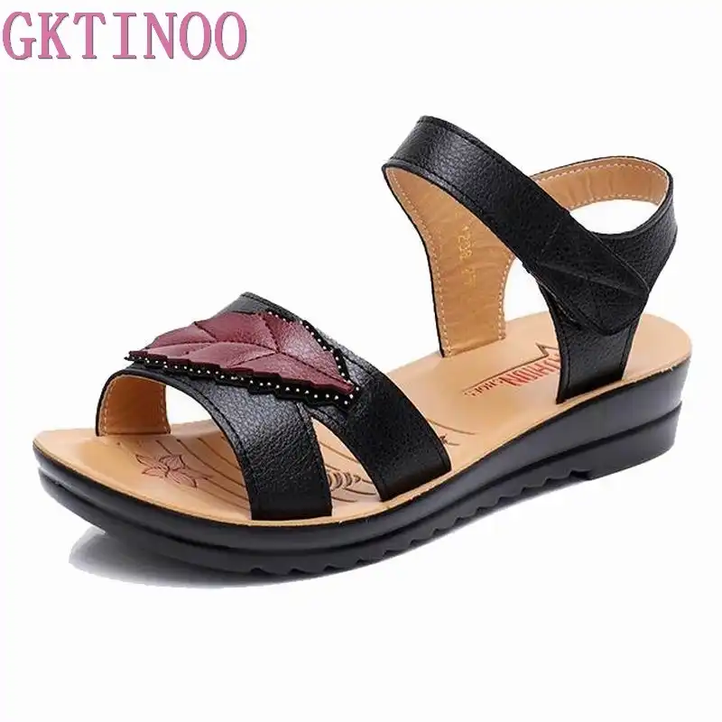 ladies soft leather sandals
