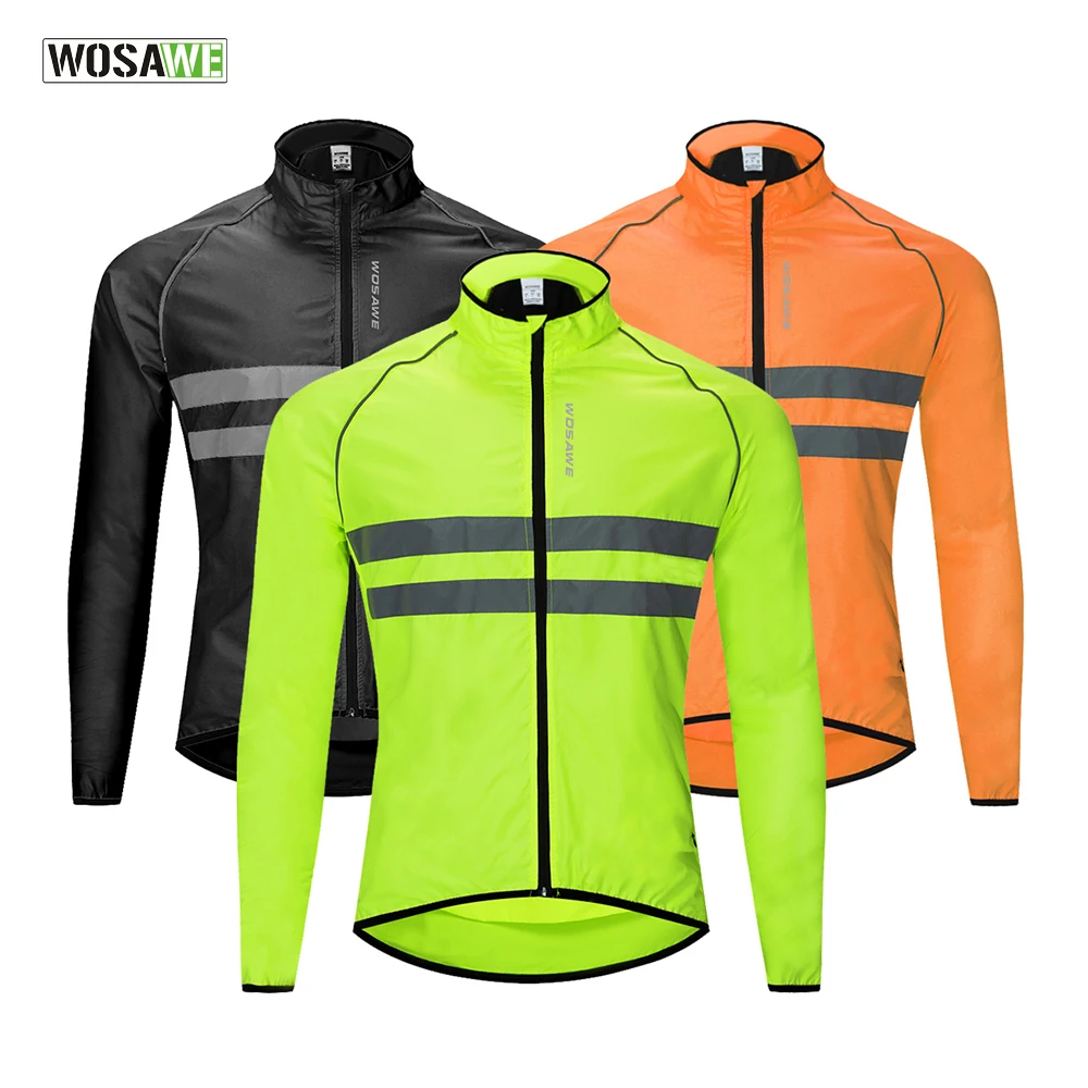 

Cycling Jacket Reflective High Visibility MultiFunction Jersey Road MTB Bike Bicycle Windproof Quick Dry Rain Coat Windbreaker