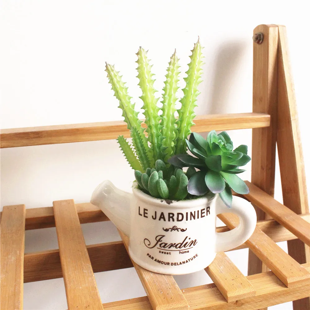 

1 Piece Creative Ornaments Mini Simulation Succulent Bonsai Artificials Flowers Pot Artificial Plants