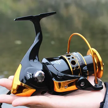 

Newly Upgraded Metal Rocker 12+1BB Metal Fishing Wheel Trolling Fishing Reels Equipment 1000-6000 Series Sea Fishing Tackle