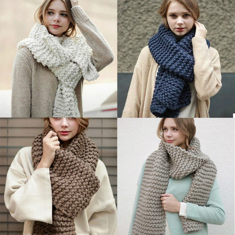 

CANIS Sweet Design New Fashion Ladies Women Unisex Winter Soft Warm Long Wool Scarf Large Shawl Knitted Scarf